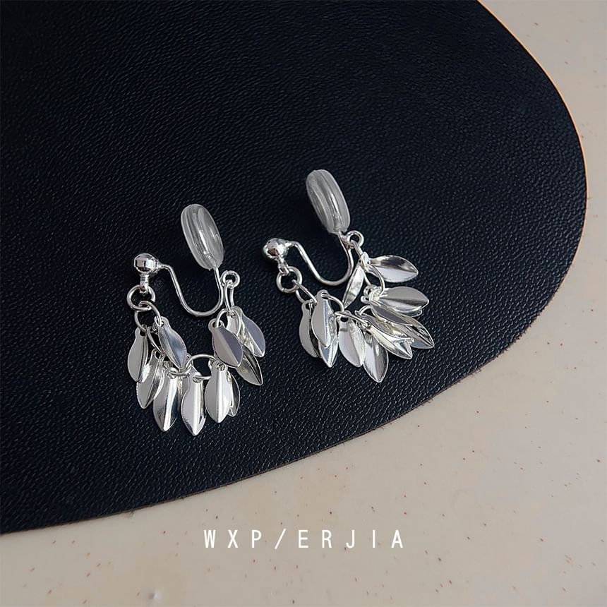 Earring Leaf Alloy Chandelier
