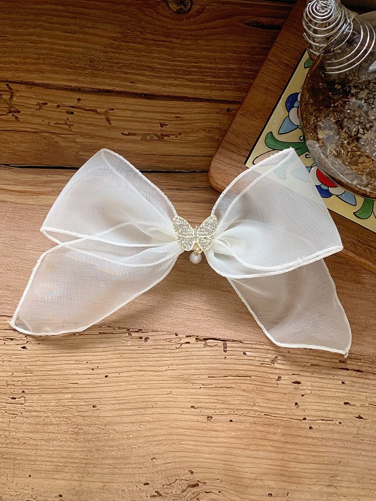 Butterfly Mesh Bow Hair Clip / Set (Various Designs)