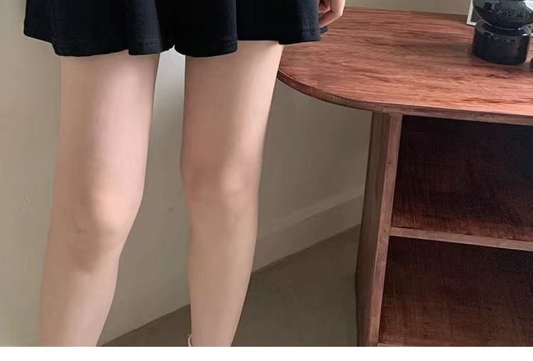 Waist Plain High Skort