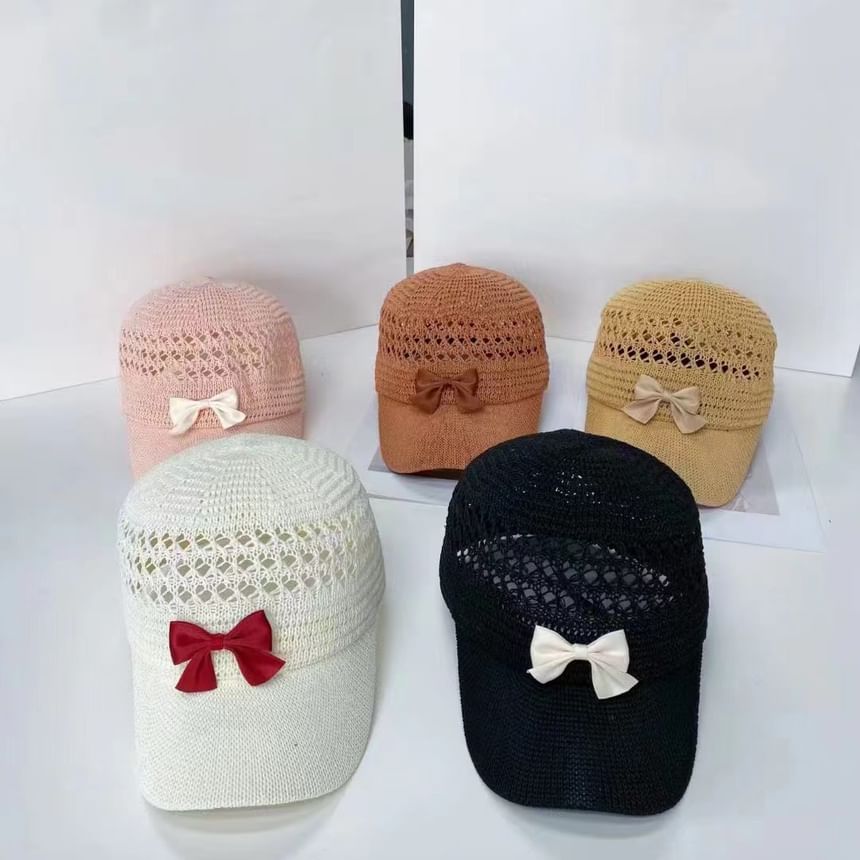 Baseball Cap Woven Bow