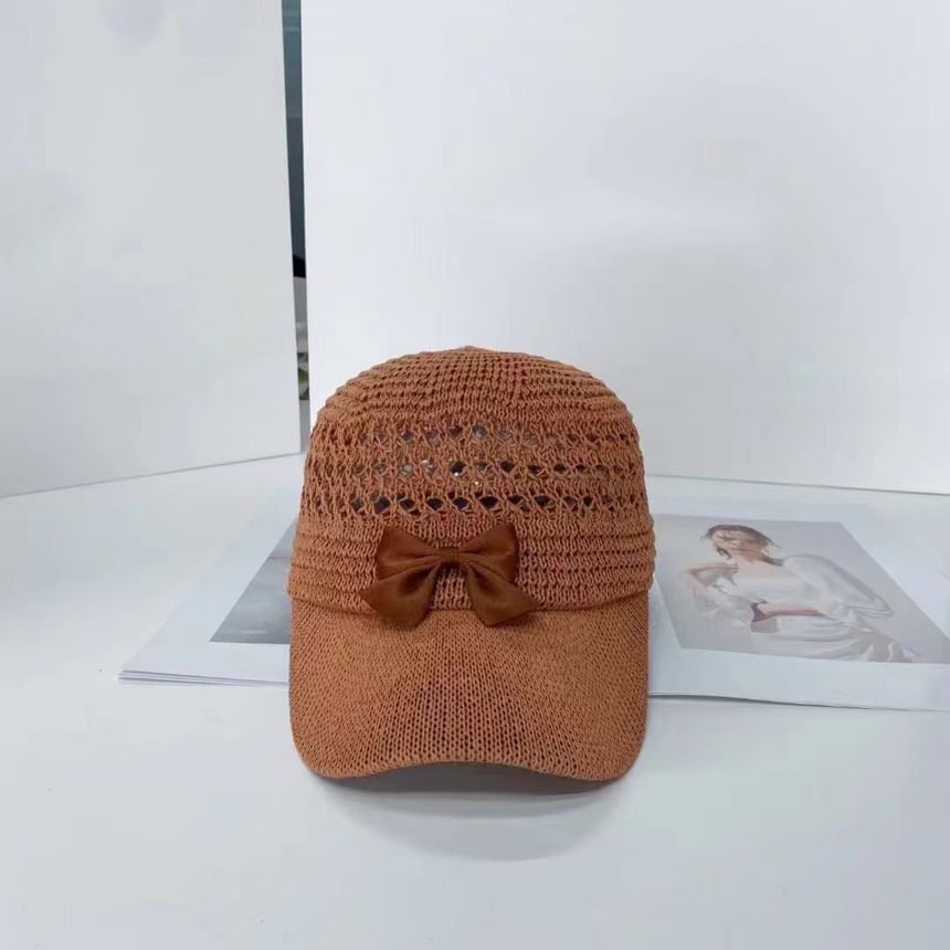 Baseball Cap Woven Bow