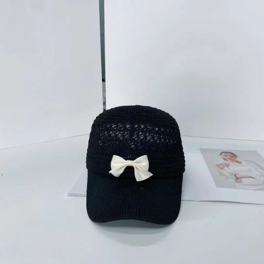 Baseball Cap Woven Bow