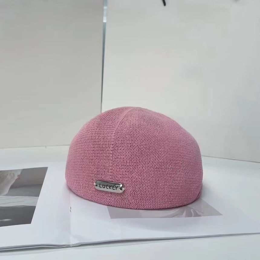 Beret Metal Plate Lettering Hat