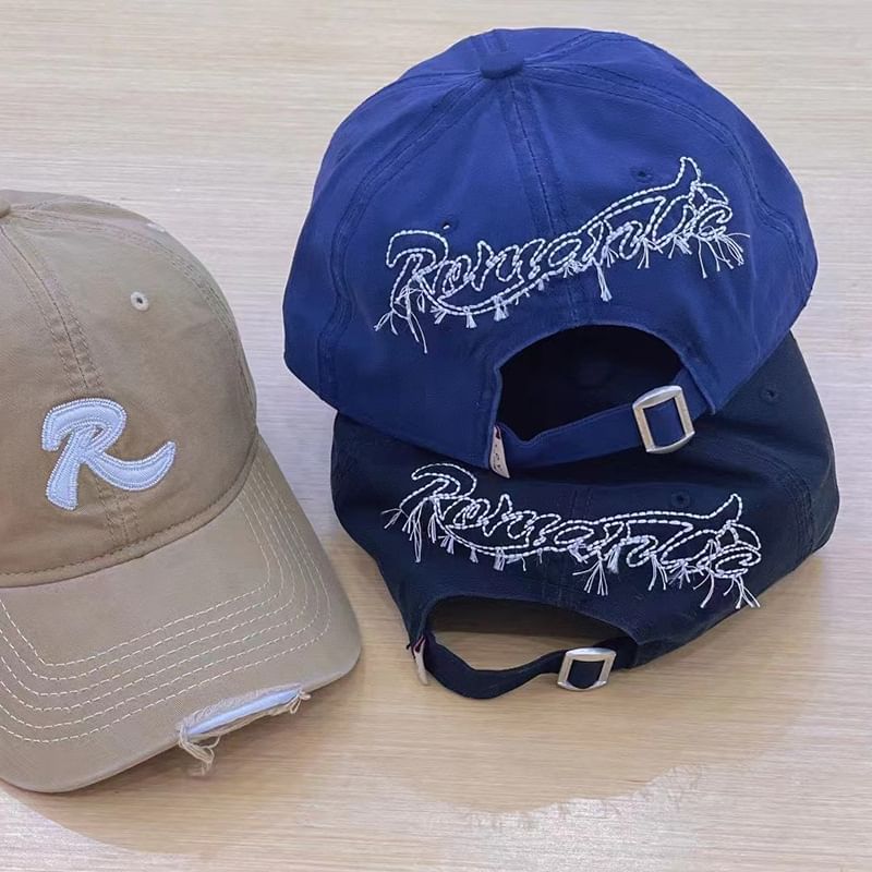 Baseball Cap Lettering Embroidered