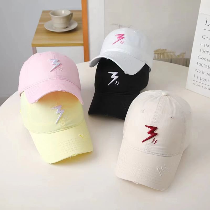 Embroidered Lightning Baseball Cap