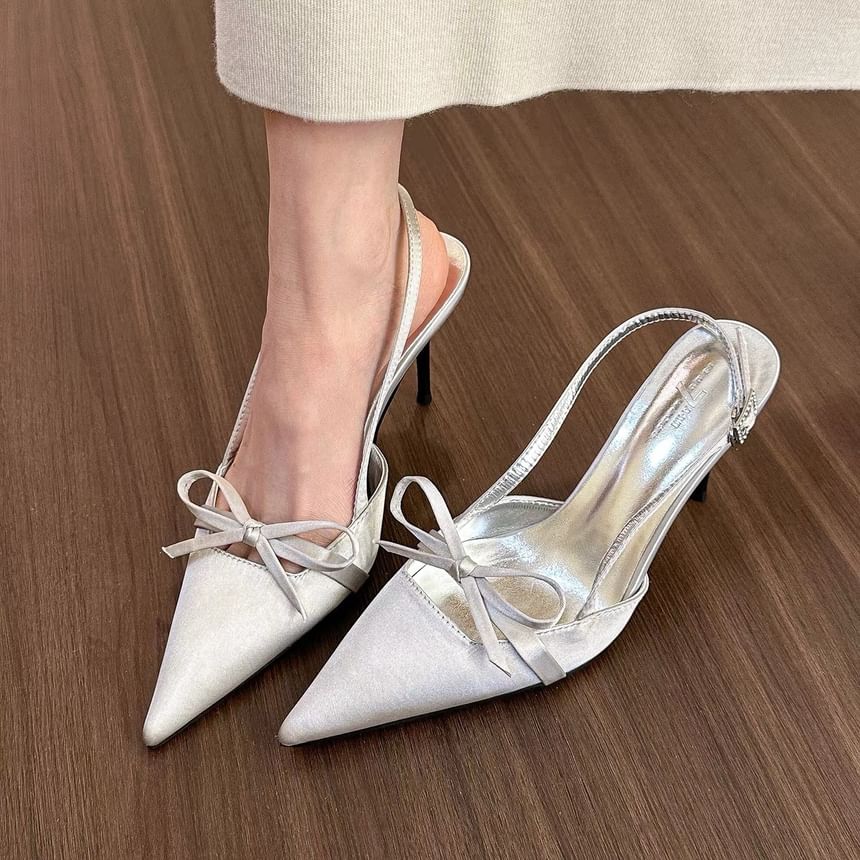 High Heel Pointy Slingback Sandals