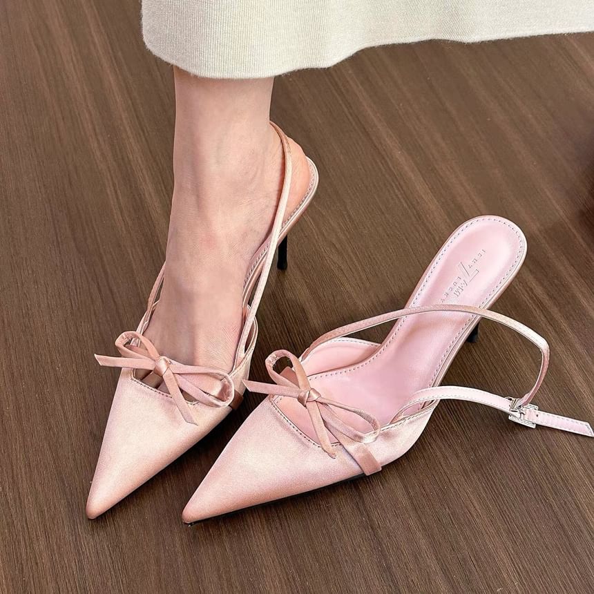 High Heel Pointy Slingback Sandals