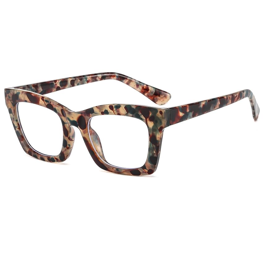 Light Blue Blocking Square Eyeglasses