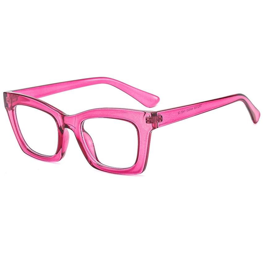 Light Blue Blocking Square Eyeglasses