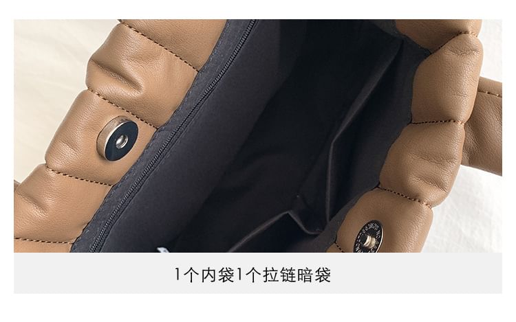 Quilted Plain Tote Bag