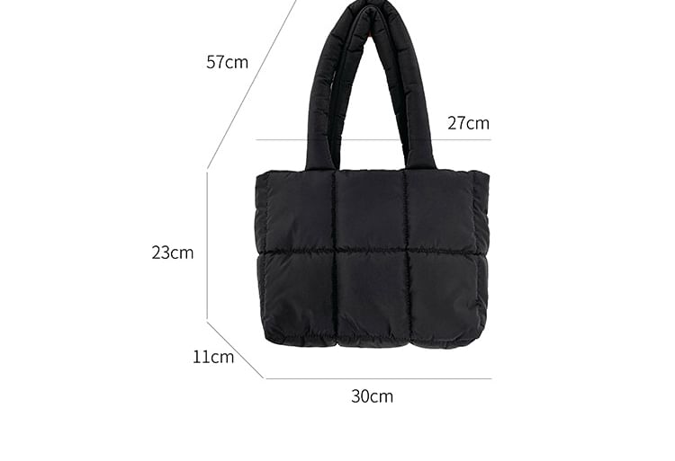 Quilted Tote Bag Plain