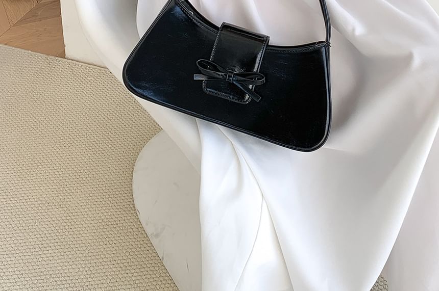 Bow Faux Bag Shoulder Leather