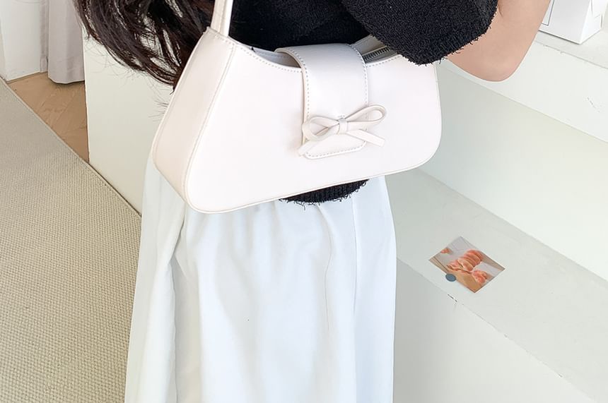 Bow Faux Bag Shoulder Leather