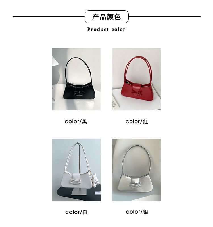 Bow Faux Bag Shoulder Leather