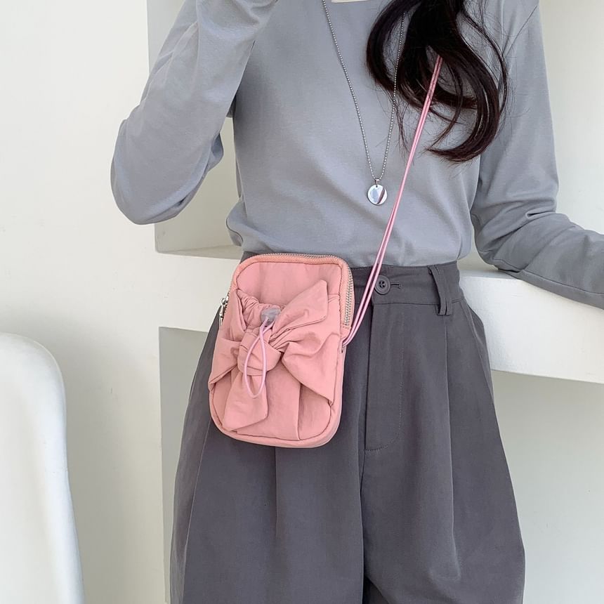 Bow Nylon Crossbody Bag