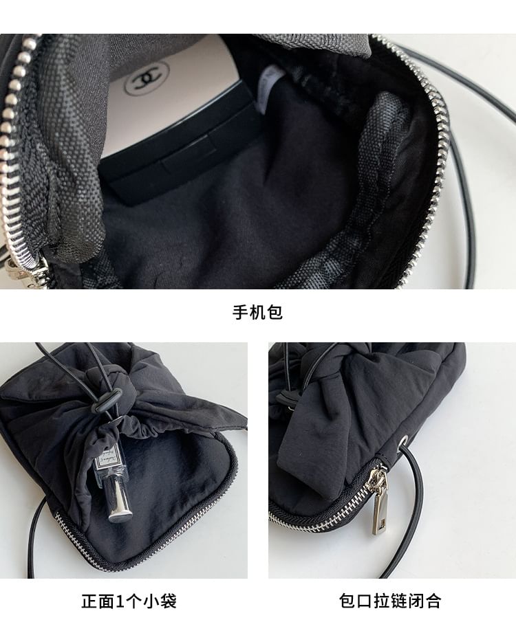 Crossbody Nylon Bow Bag