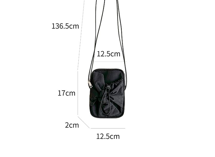 Crossbody Nylon Bow Bag