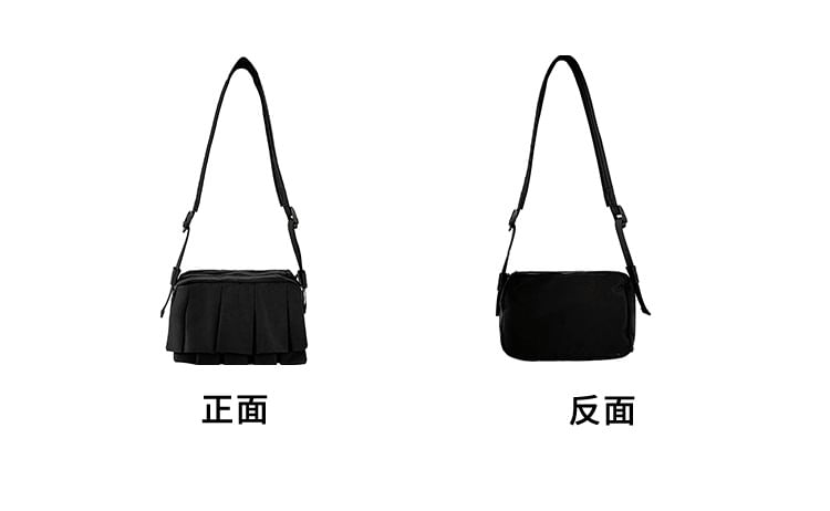 Nylon Bag Crossbody Ruffle Plain