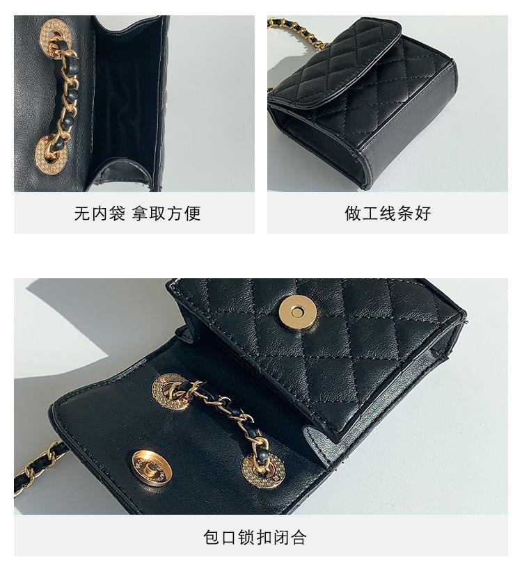 Bag Flap Chain Quilted Strap Crossbody