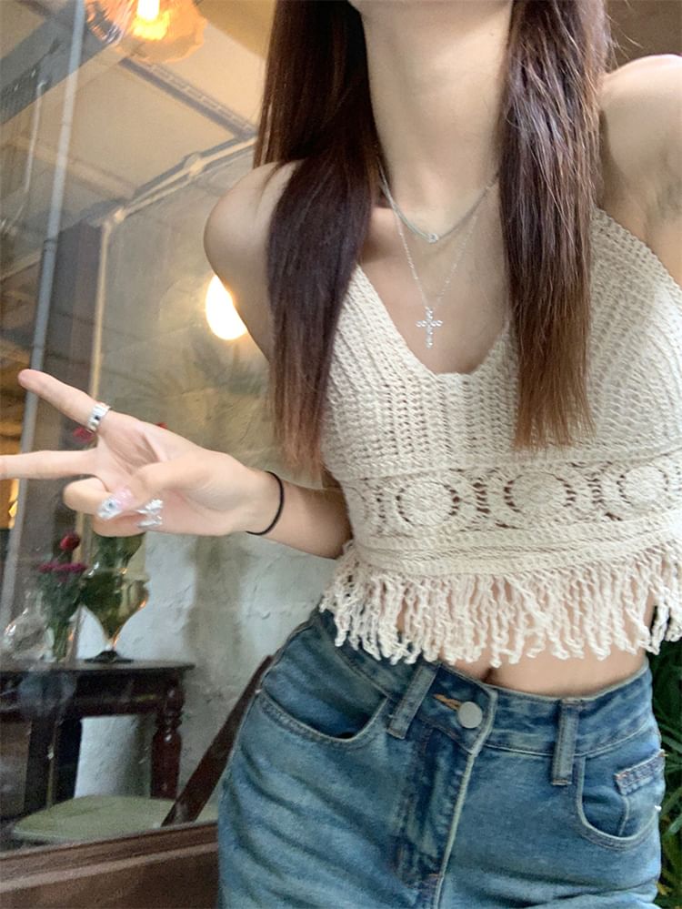Lace Jacket with Crop Cami