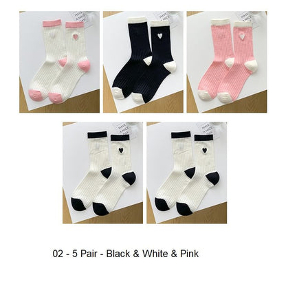 Two Tone Crew Socks Set