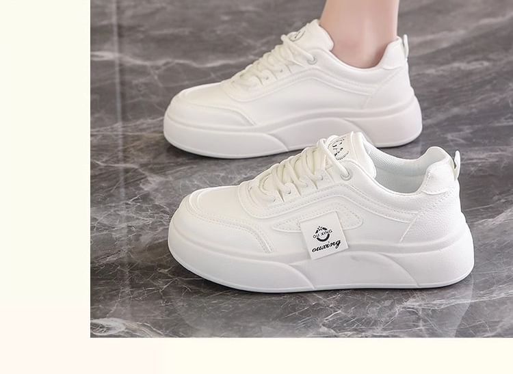 Lettering Label Platform Sneakers