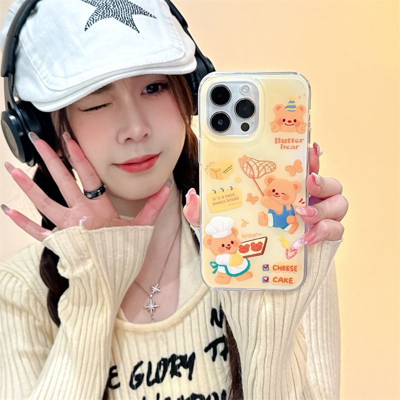 Bear Phone Case - iPhone 15 Pro Max / 15 Pro / 15 / 14 Pro Max / 14 Pro / 14 / 13 Pro Max / 13 Pro / 13 / 12 Pro Max / 12 Pro / 12 / 11