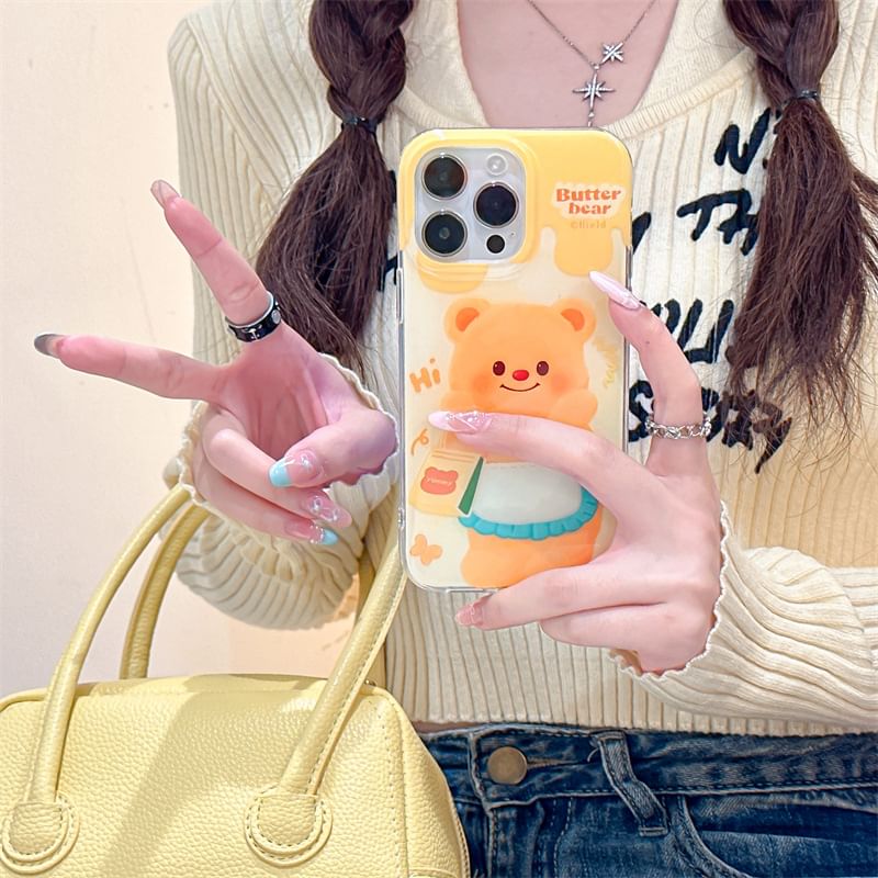 Bear Phone Case - iPhone 15 Pro Max / 15 Pro / 15 / 14 Pro Max / 14 Pro / 14 / 13 Pro Max / 13 Pro / 13 / 12 Pro Max / 12 Pro / 12 / 11