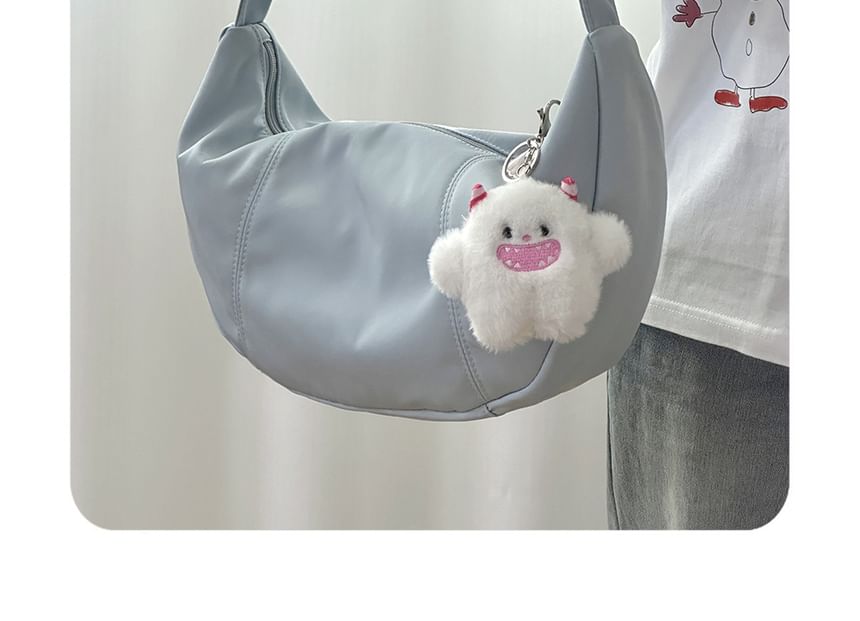 Plain Crossbody Bag / Bag Charm / Coin Purse / Set