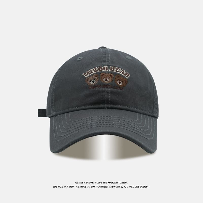 Baseball Bear Cap Embroidered