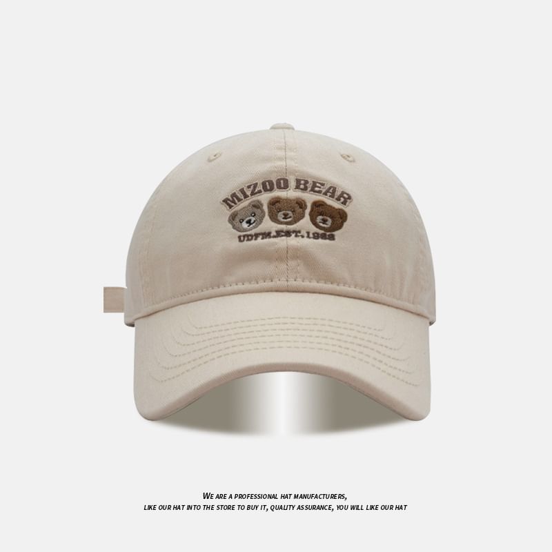 Baseball Bear Cap Embroidered