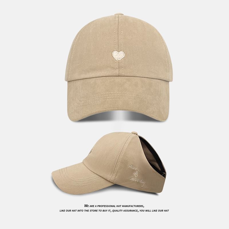 Embroidered Cap Heart Baseball