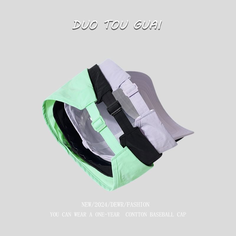 Plain Top Baseball Cap Open