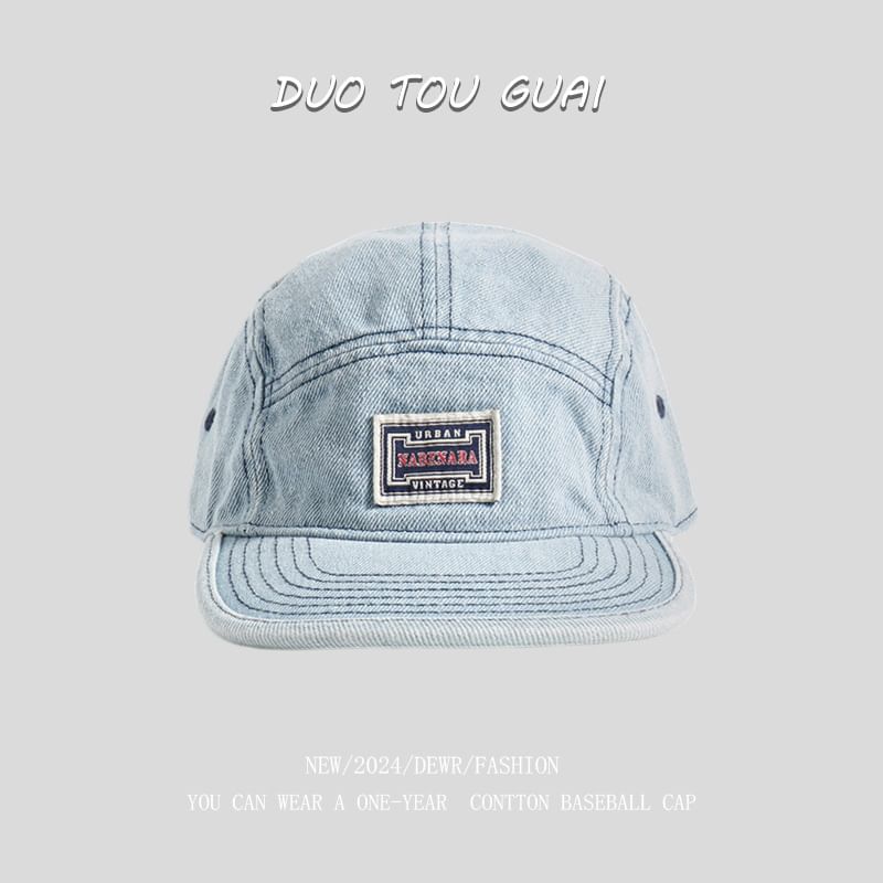 Baseball Denim Cap Washed Applique