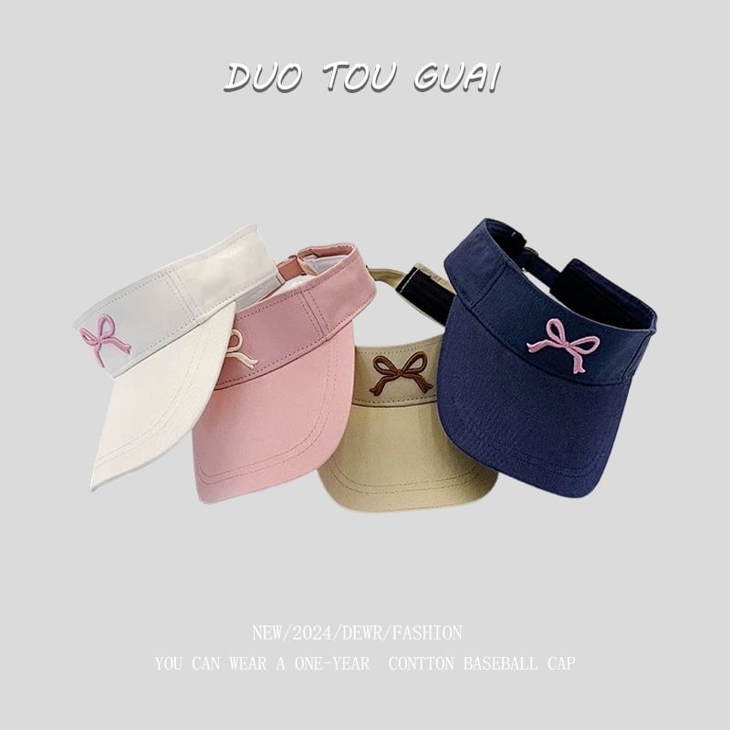 Bow Visor Sun Embroidered