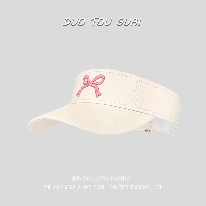 Bow Visor Sun Embroidered