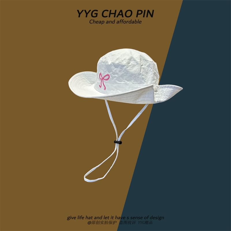 Bow Hat Boonie Embroidered