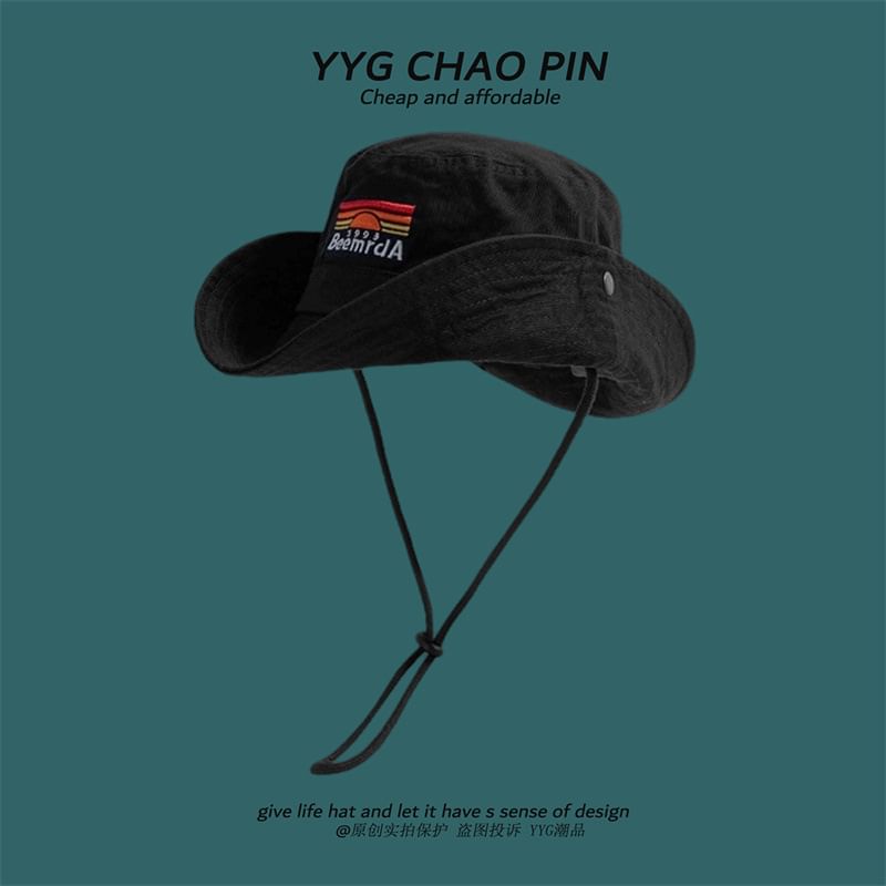 Embroidered Lettering Hat Boonie