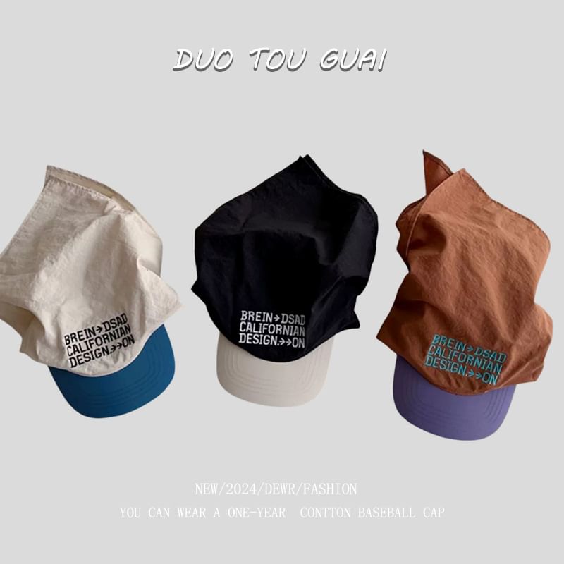 Cap Lettering Two Baseball Headkerchief Tone Embroidered with