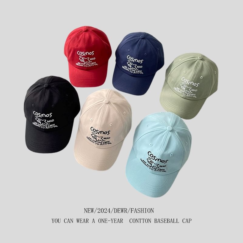 Cap Baseball Embroidered Lettering