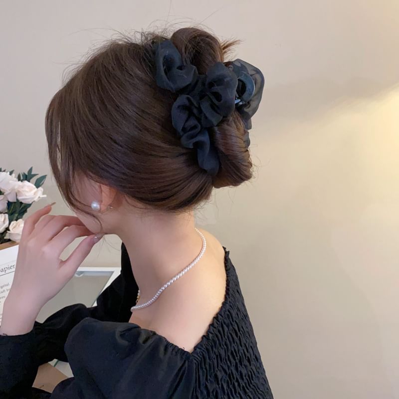 Shirred Fabric Hair Clamp