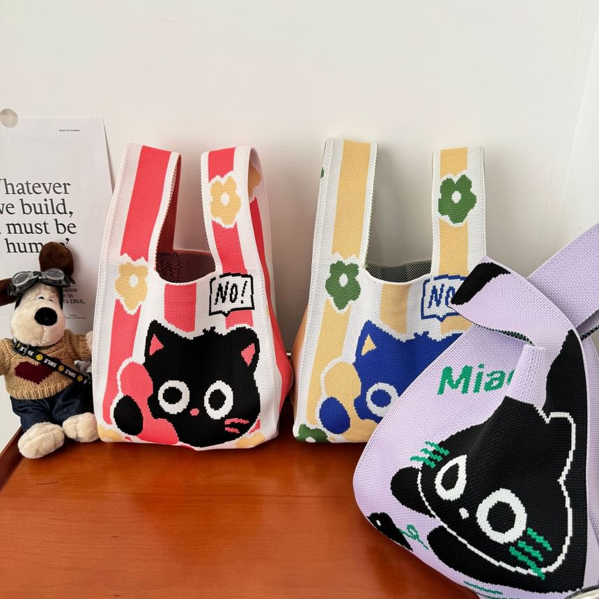 Bag Cat Tote Knit