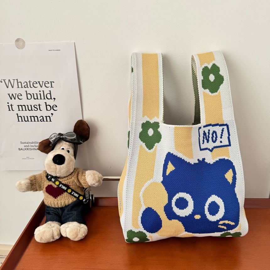 Bag Cat Tote Knit