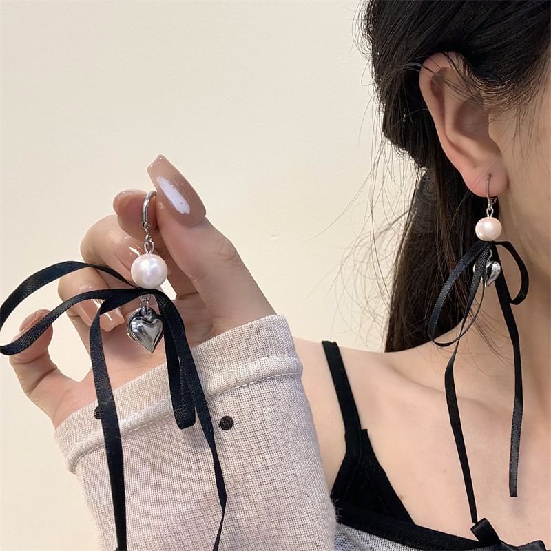 Ribbon (Various Earring Drop Pearl / Faux Designs)