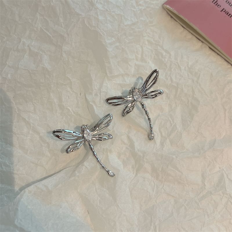 / Floral Cuff Alloy Dragonfly Ear