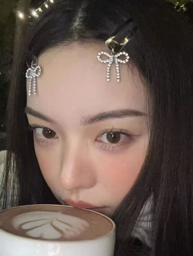 Hair Bow Alloy Rhinestone Clip