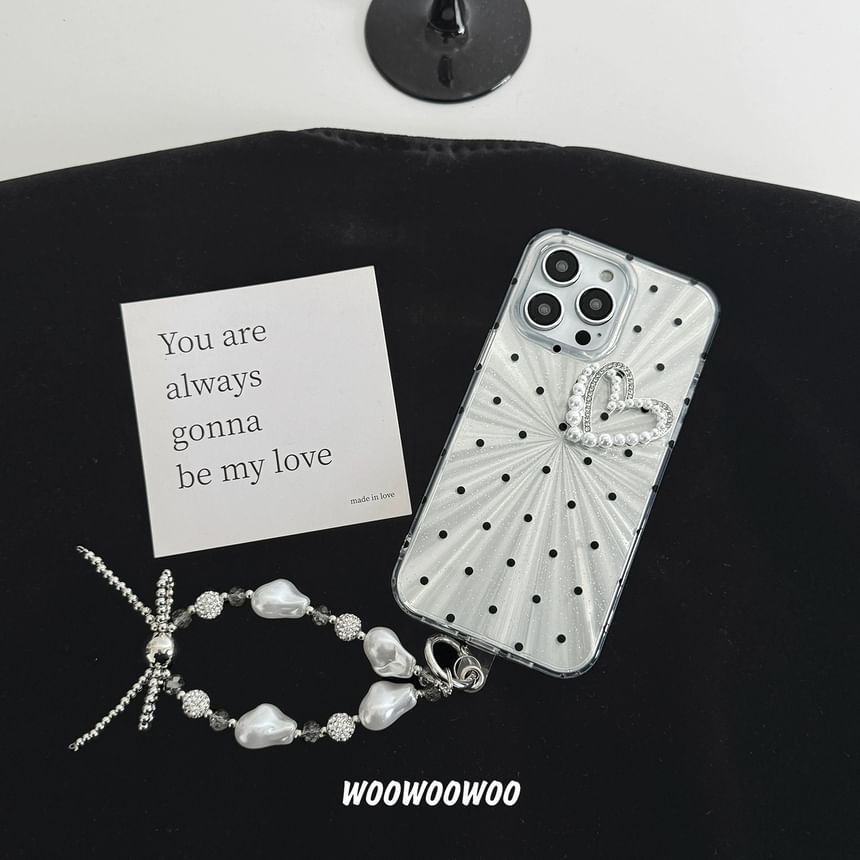 Case Phone Polka Heart Dot