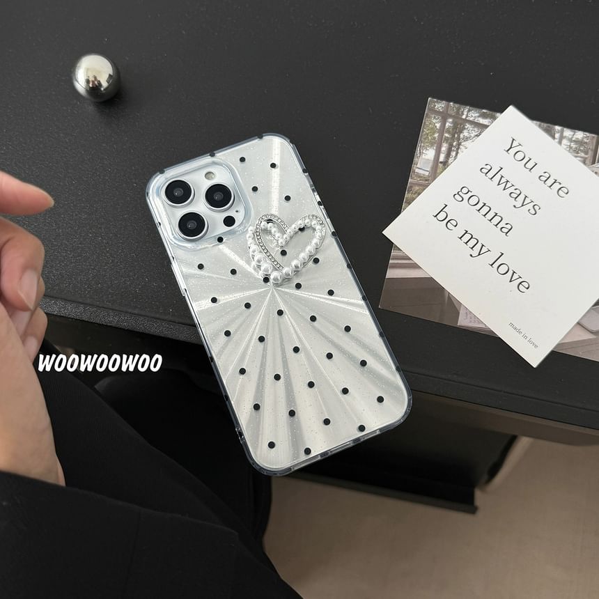 Case Phone Polka Heart Dot
