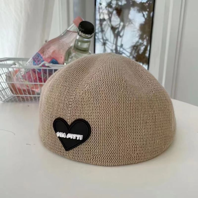 Knit Heart Beret