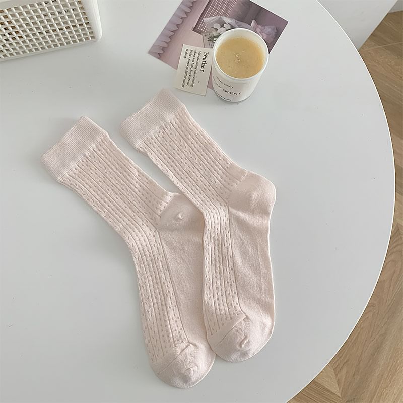 Plain Patterned Socks